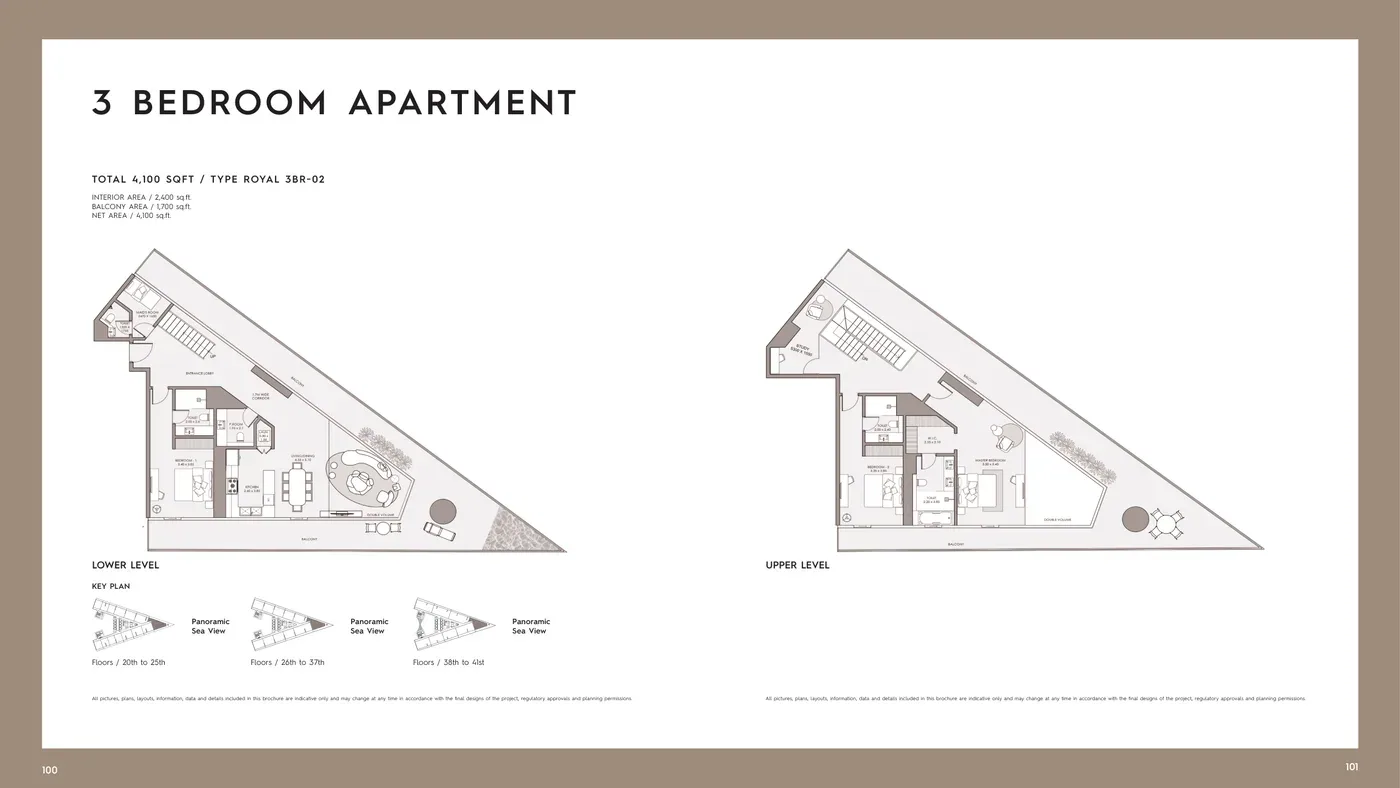 Official Mar Casa three-bedroom floor plan