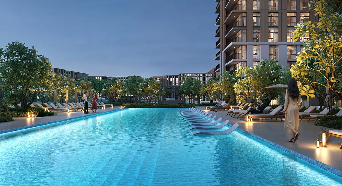 Residents’ swimming pool at Terra Gardens