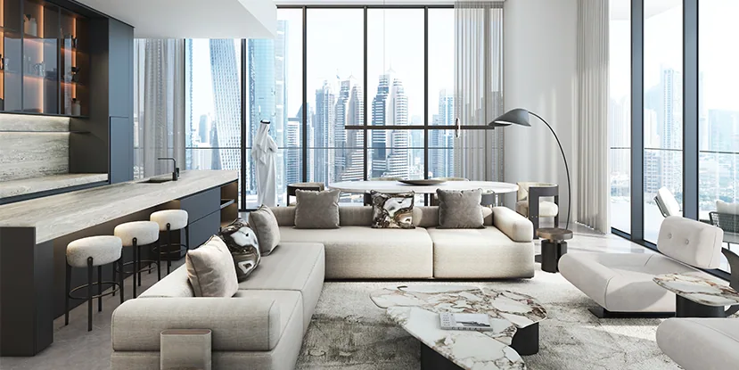 W Residences Dubai Harbour amenity space