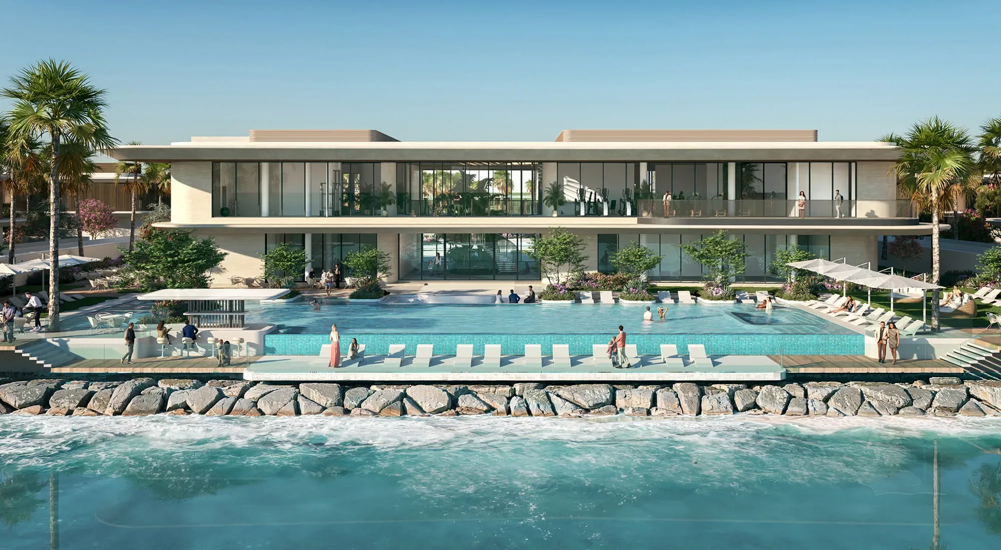 Yas Riva waterfront villa exterior
